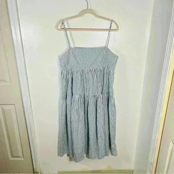 J. Crew Tie-Back Tiered Dress Stripe - Picture 2 of 11